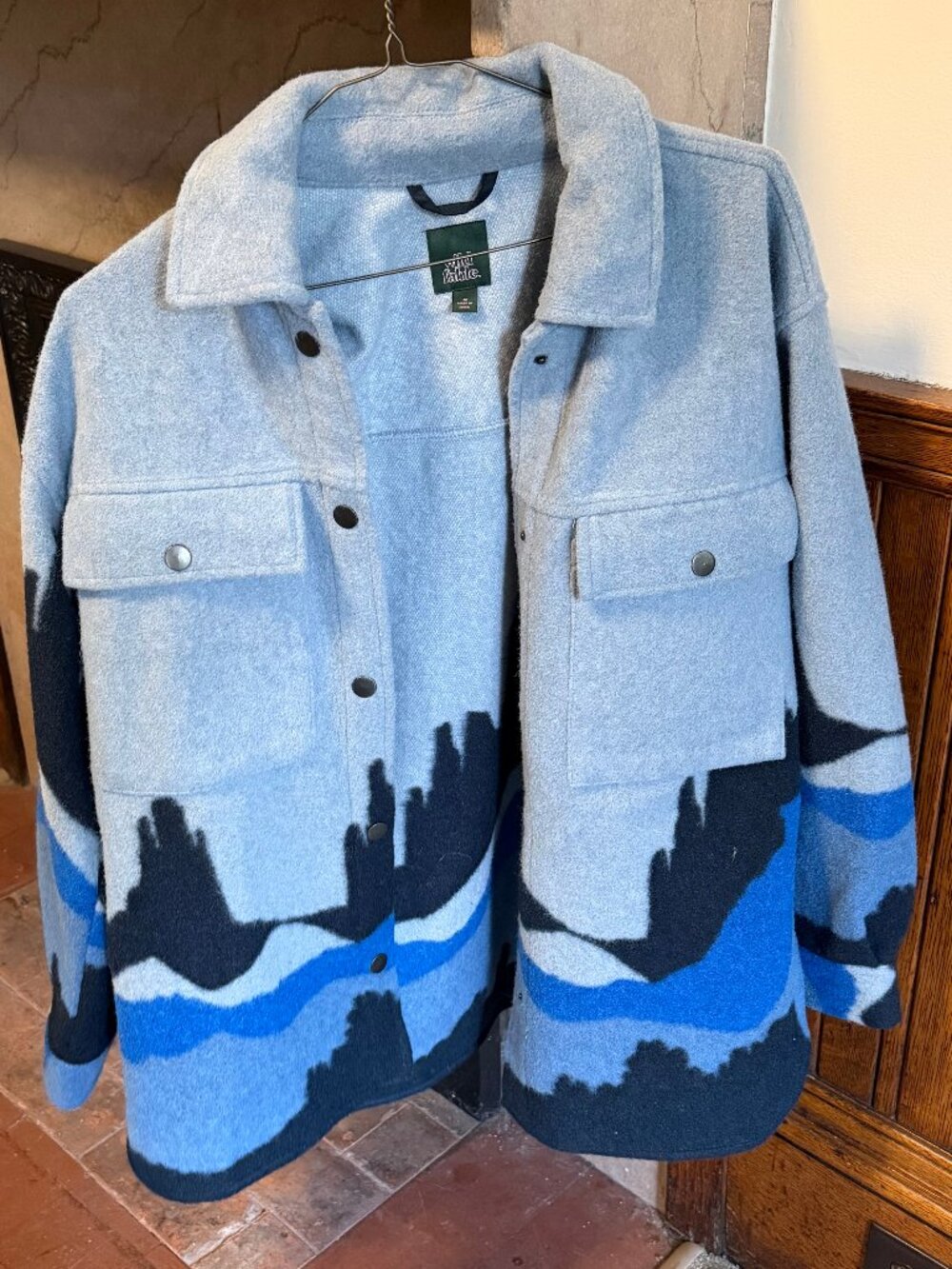 Wild Fable Fleece Boyfriend Button Down Sz M